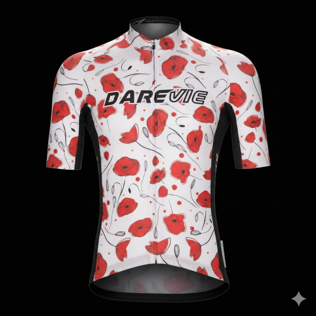 Darevie  DVJ209 Sakura Jersey  Ivory/red/black - S