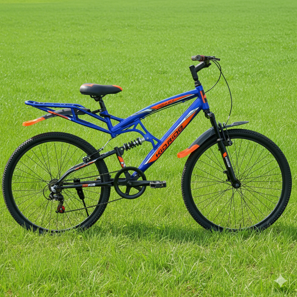 Kidride Beast Dual Suspension Bike – 26 Inch (Available in Green &amp; Blue)