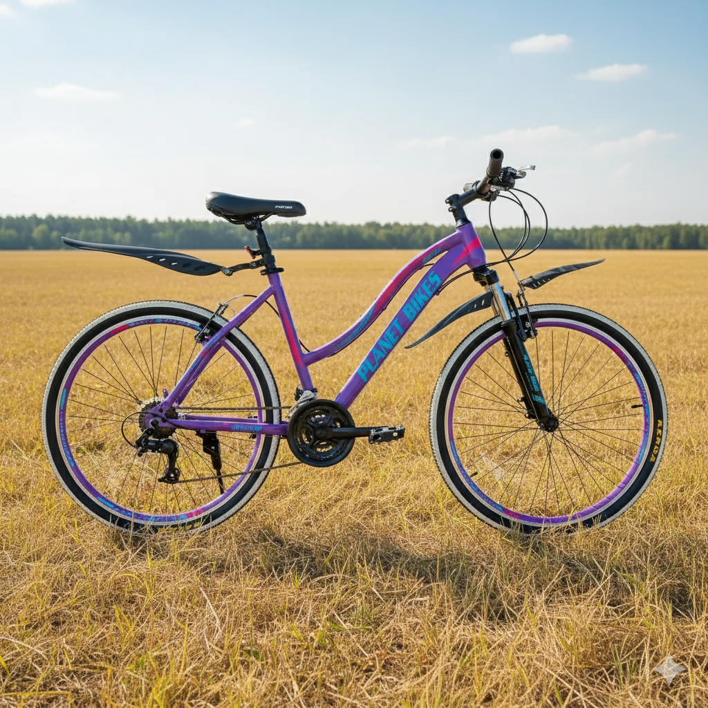 Planet Daisy Girls Bike- Purple