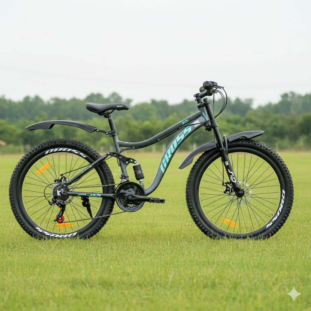 Cross MTB Size 26-inch Dual Suspension Black