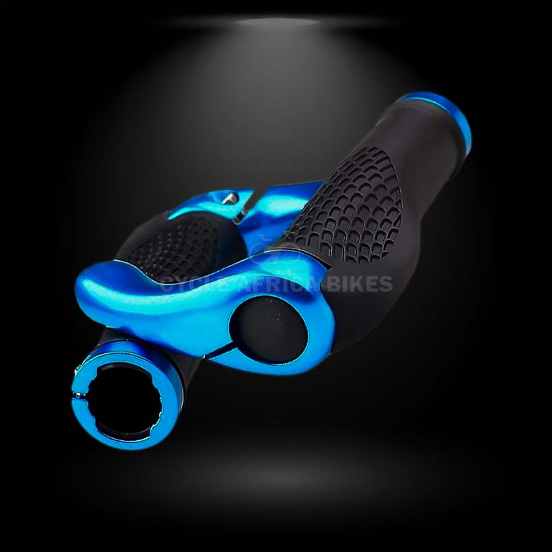 Bicycle Handle Grips with Horns Blue
