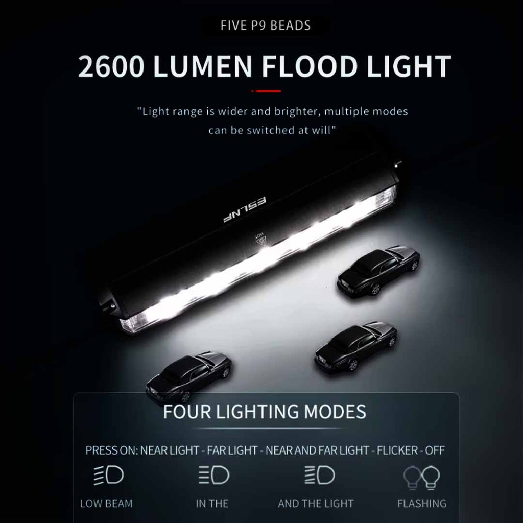 Hot 2600 Lumen LED Mountain Bike Light set MTB bicycle lights front and back with double bracket