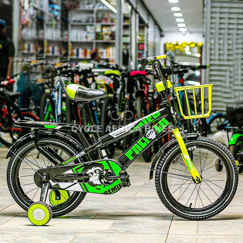 The Stylish 3 Gun Green Bike Size 16 Kids Bicycle - Green