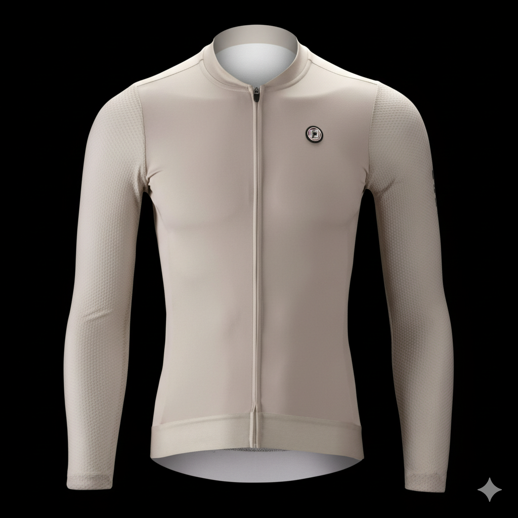 DVJ187 Cycling Jersey Long Sleeve Small Black