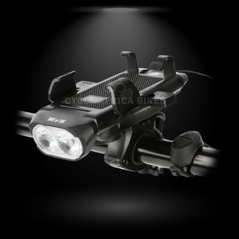 Bicycle 4 in 1 Mobile Phone Holder Front Bike Light