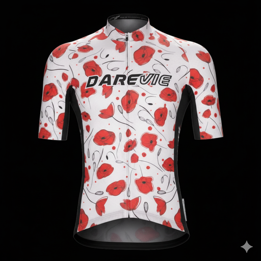 [AG2596SMALL] DVJ209 SAKURA JERSEY IVORY/RED/BLACK SMALL