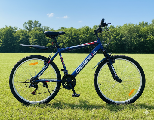 [BK2651L GREEN] Crosstrail Bike Front Suspension - Size 26 Cyan