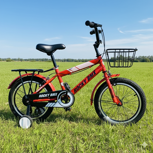 [CP24948W] 🧒 Rocky BMX Kids Bike – Size 16 for 4-7 yrs (Red)