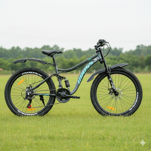 [BK1479-BLCK] Cross MTB Size 26-inch Dual Suspension Black