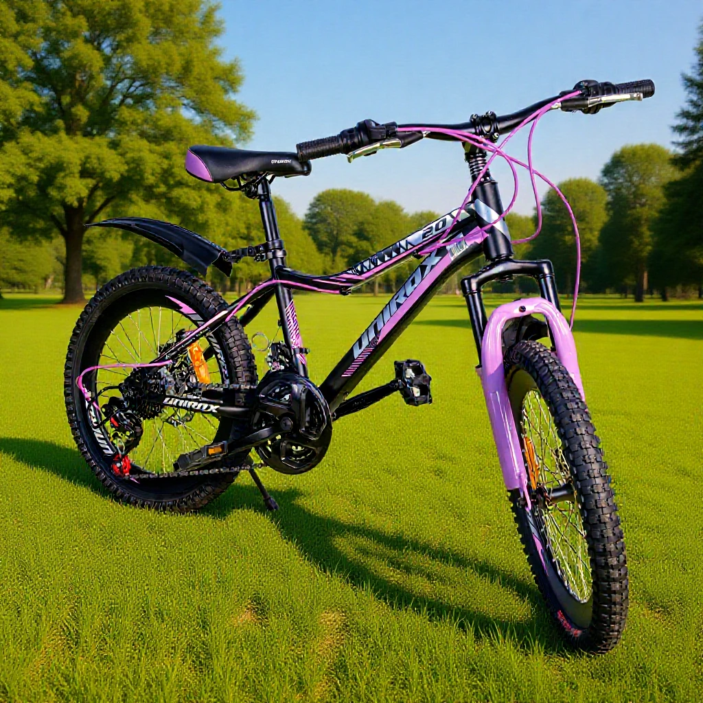 [BK2203Pink] Super Bike Unirox – 20″ Pink Mountain Kids Bicycle