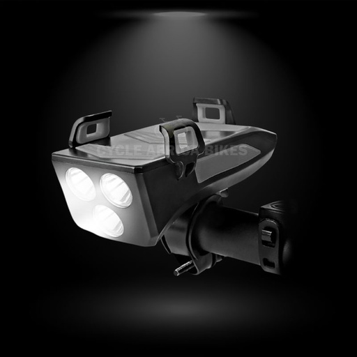 [CP18048W] Bicycle 4-in-1 Mobile Phone Holder Front Bike Light