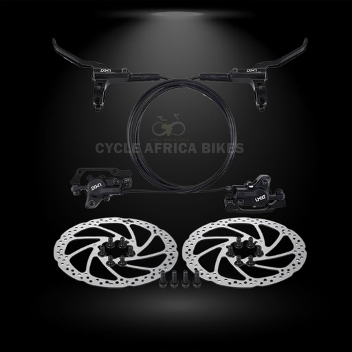 [CP1040] Meroca Bicycle 4 Piston MTB  Hydraulic Oil Disc Bike  Brake Set With 160mm Bicycle Disc Brake