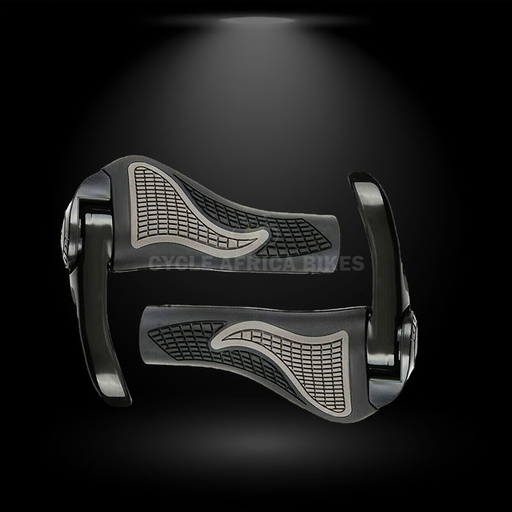 [CP17897W] Bicycle Handle Bike Grips with Horns Black