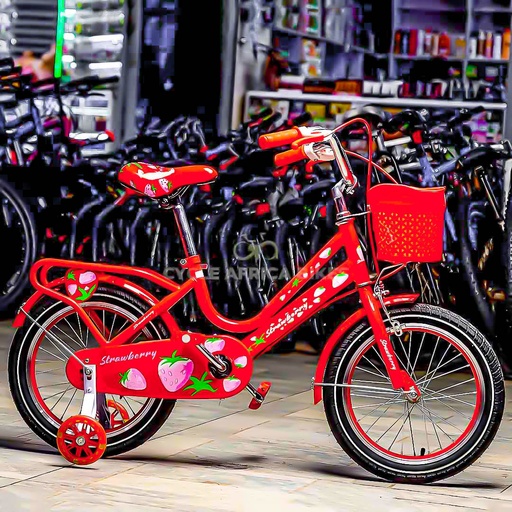[BK1584RED] Beautiful Red Girls Strawberry Bicycle Size 14 Kids Bike