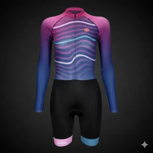 [AG1522] Darevie DVJ167W Skinsuit Black/ Violet X-Large