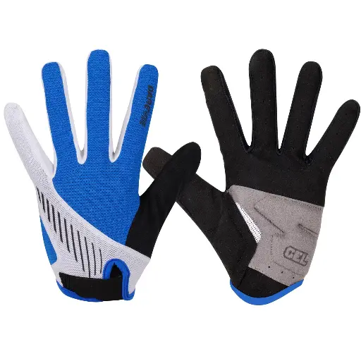 [AG2621LARGE] Darevie DVG018 Cycling Gloves Blue/White Large