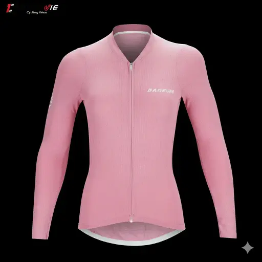 [AG2635PINKX-LARGE] DVJ161W Carbon Jersey Longsleeve Pink-XL