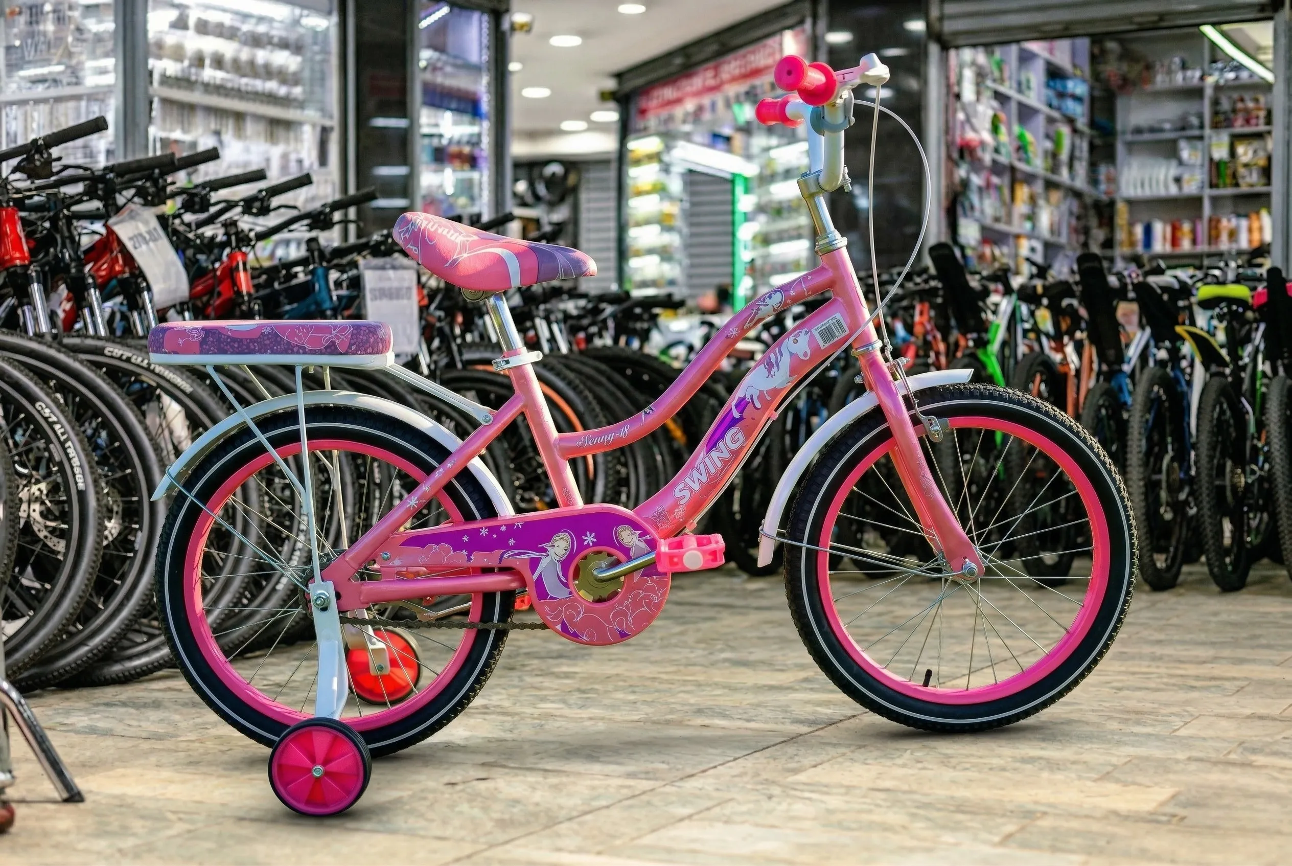 [BK3362PURPLE] Swing BMX Bike Girls Size 18 purple
